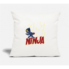 Ping Pong Ninja Natural White Pillow